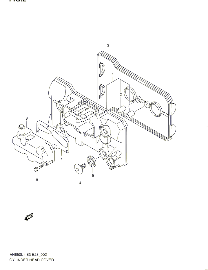 COUVRE CULASSE POUR SUZUKI BURGMAN 650 2011 POUR SUZUKI BURGMANAN650A L1 