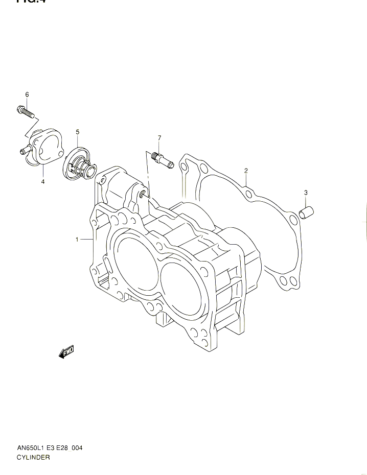 CYLINDRE POUR SUZUKI BURGMAN 650 2011 POUR SUZUKI BURGMANAN650A L1 