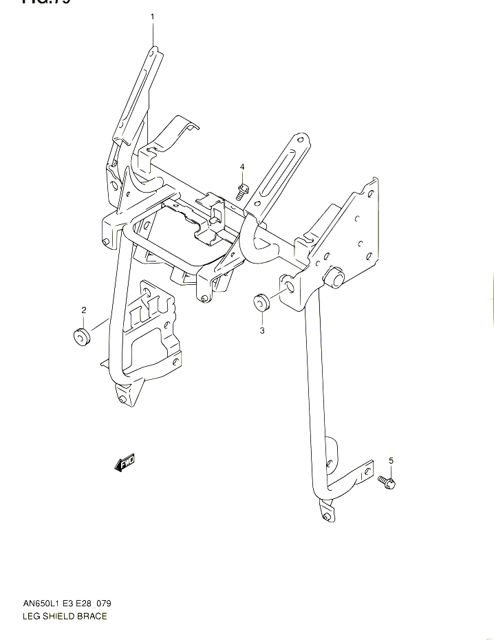 SUPPORT MARCHE PIEDS AN650L1 E33 POUR SUZUKI BURGMAN 650 2011 POUR SUZUKI BURGMANAN650A L1 