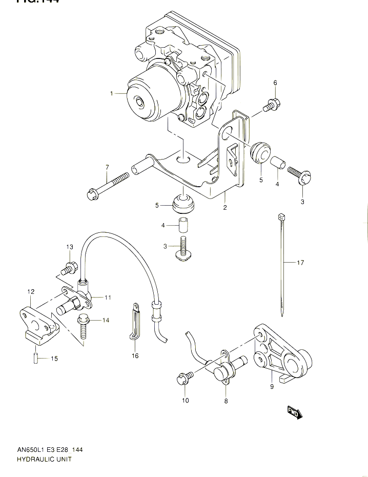 SYSTEME ABS AN650AL1 E33 POUR SUZUKI BURGMAN 650 2011 POUR SUZUKI BURGMANAN650A L1 