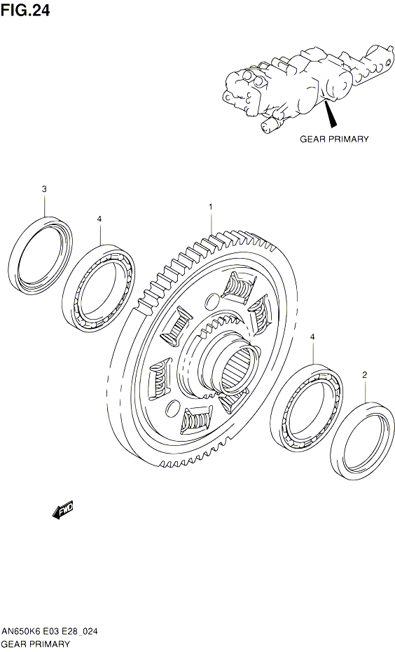 EMBRAYAGE PRIMAIRE POUR SUZUKI BURGMAN 650 2010 POUR SUZUKI BURGMANAN650 L0 