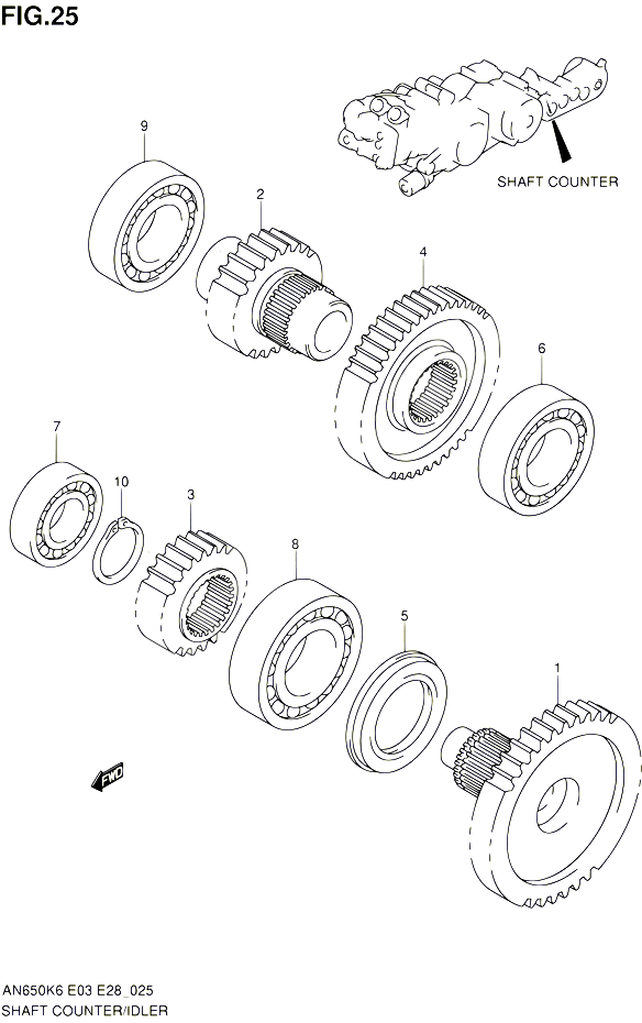 TRANSMISSION FINALE POUR SUZUKI BURGMAN 650 2010 POUR SUZUKI BURGMANAN650 L0 