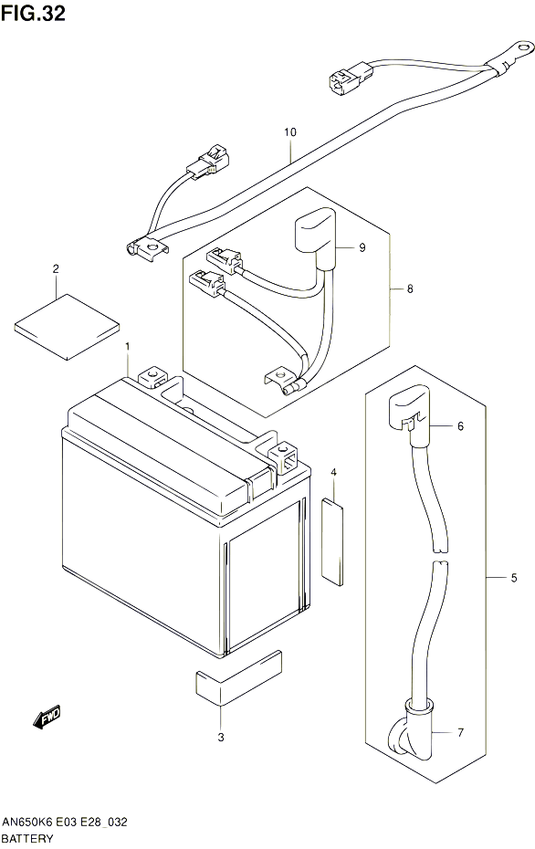 BATTERIE POUR SUZUKI BURGMAN 650 2010 POUR SUZUKI BURGMANAN650 L0 