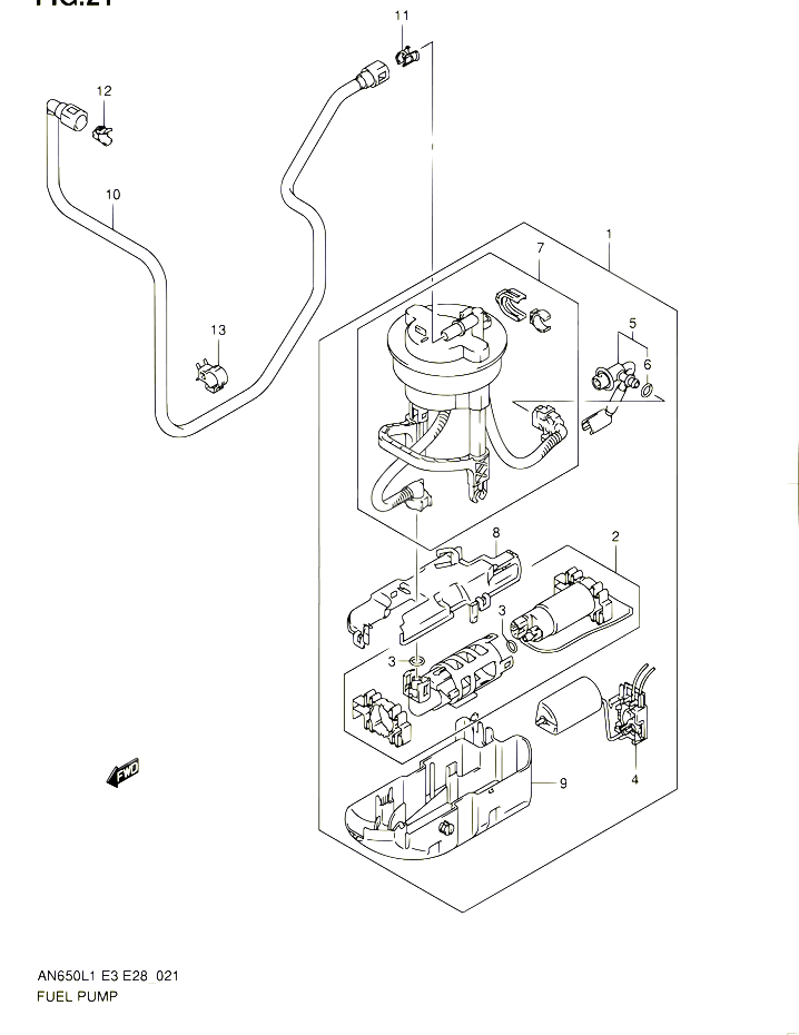 POMPE A ESSENCE POUR SUZUKI BURGMAN 650 2011 POUR SUZUKI BURGMANAN650 L1 