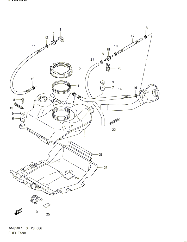 RESERVOIR DESSENCE POUR SUZUKI BURGMAN 650 2011 POUR SUZUKI BURGMANAN650 L1 