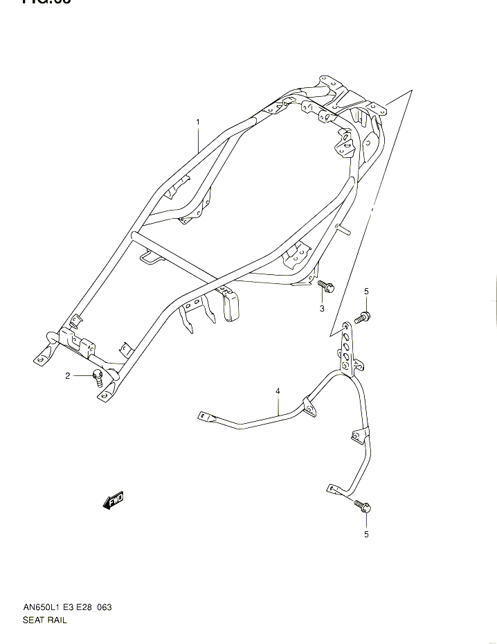 CADRE ARRIERE POUR SUZUKI BURGMAN 650 2011 POUR SUZUKI BURGMANAN650 L1 