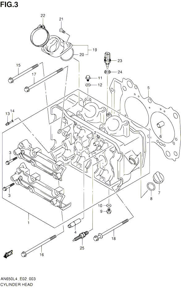 CULASSE POUR SUZUKI BURGMAN 650 2014 POUR BURGMAN 650 AN650 L4 