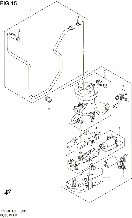 POMPE A ESSENCE POUR SUZUKI BURGMAN 650 2014 POUR BURGMAN 650 AN650 L4 