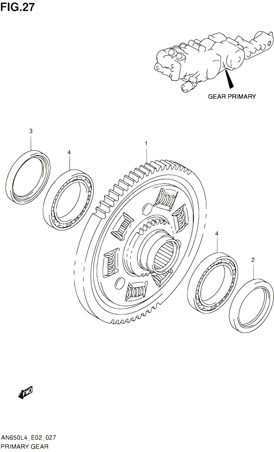 EMBRAYAGE PRIMAIRE POUR SUZUKI BURGMAN 650 2014 POUR BURGMAN 650 AN650 L4 