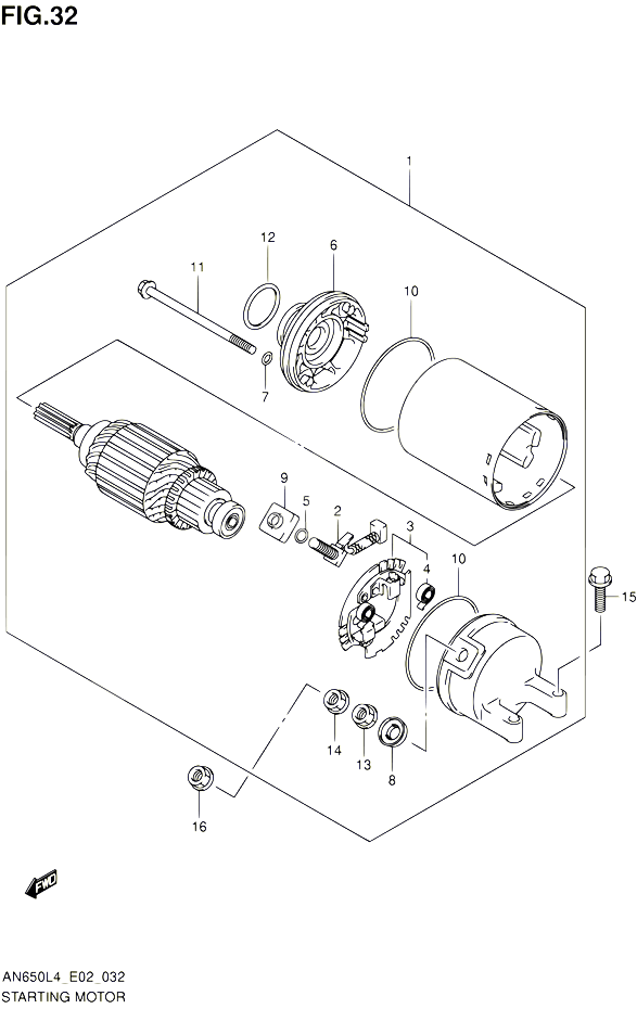 DEMARREUR POUR SUZUKI BURGMAN 650 2014 POUR BURGMAN 650 AN650 L4 