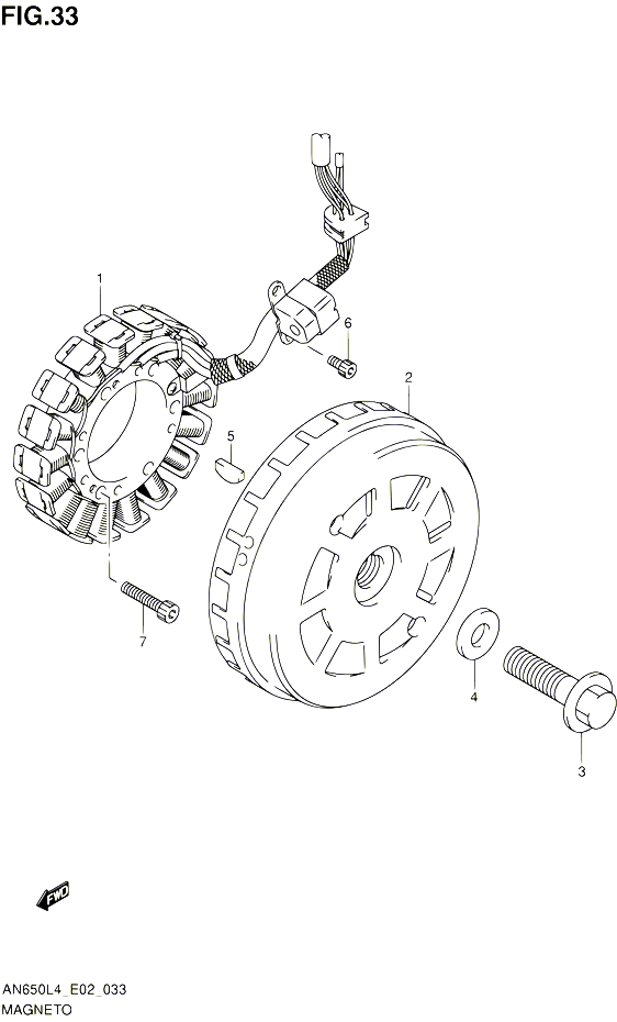 ALLUMAGE ROTOR STATOR POUR SUZUKI BURGMAN 650 2014 POUR BURGMAN 650 AN650 L4 