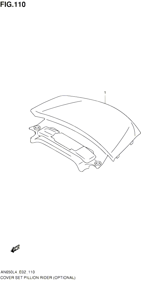 CARENAGE CENTRAL ARRIERE OPTIONAL POUR SUZUKI BURGMAN 650 2014 POUR BURGMAN 650 AN650 L4 