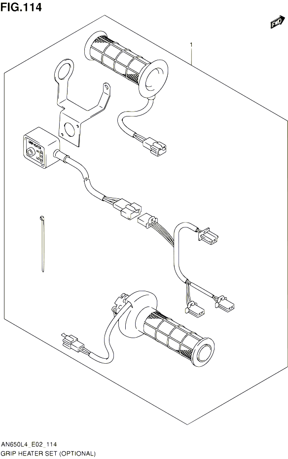 KIT POIGNEES CHAUFFANTES OPTIONAL POUR SUZUKI BURGMAN 650 2014 POUR BURGMAN 650 AN650 L4 