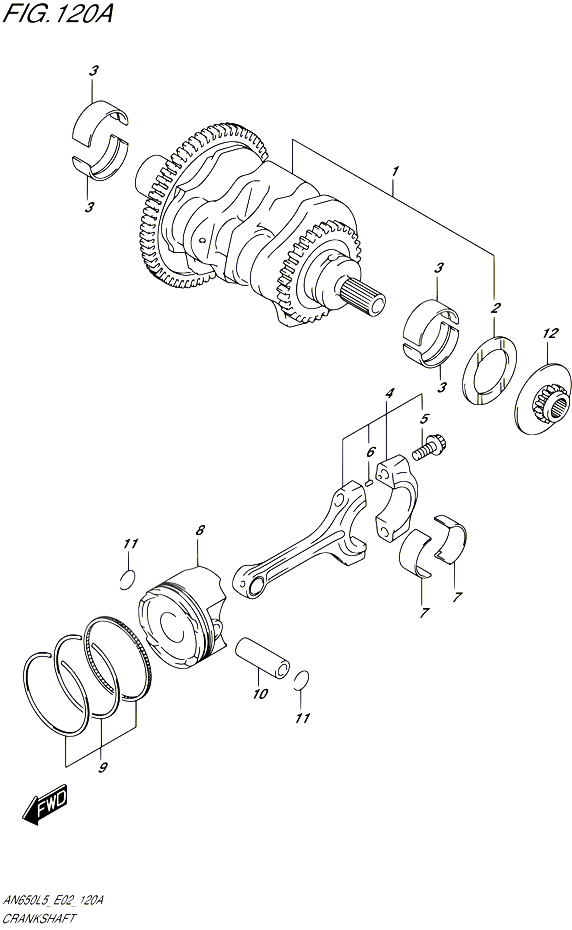 VILEBREQUIN POUR SUZUKI BURGMAN 650 2015 POUR BURGMAN 650 AN650 L5 