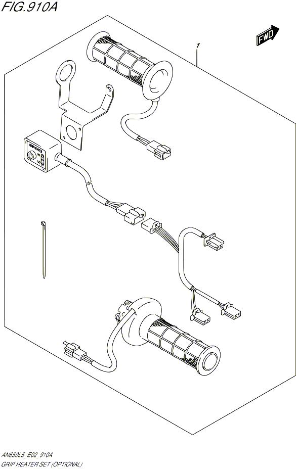KIT POIGNEES CHAUFFANTES OPTIONAL POUR SUZUKI BURGMAN 650 2015 POUR BURGMAN 650 AN650 L5 