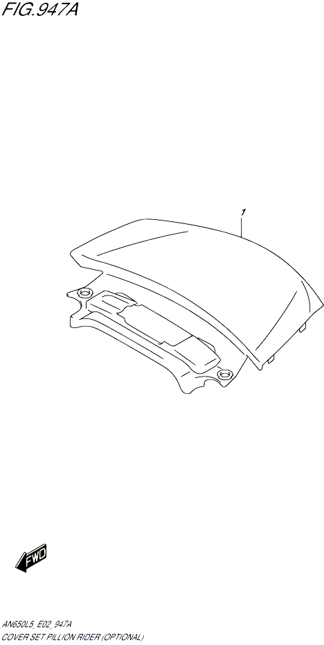 CARENAGE CENTRAL ARRIERE OPTIONAL POUR SUZUKI BURGMAN 650 2015 POUR BURGMAN 650 AN650 L5 