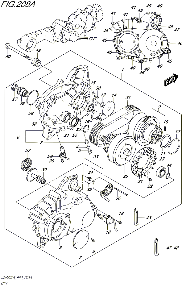 ENSEMBLE CARTER DE TRANSMISSION POUR SUZUKI BURGMAN 650 2016 POUR BURGMAN 650 AN650 L6 