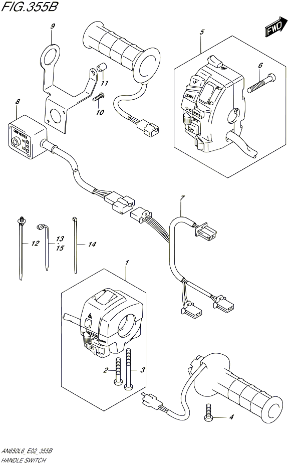 COMMODOS AN650ZL6 E02 POUR SUZUKI BURGMAN 650 2016 POUR BURGMAN 650 AN650 L6 