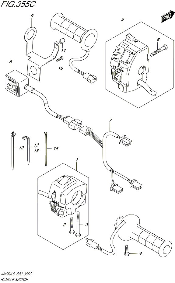 COMMODOS AN650ZL6 E19 POUR SUZUKI BURGMAN 650 2016 POUR BURGMAN 650 AN650 L6 