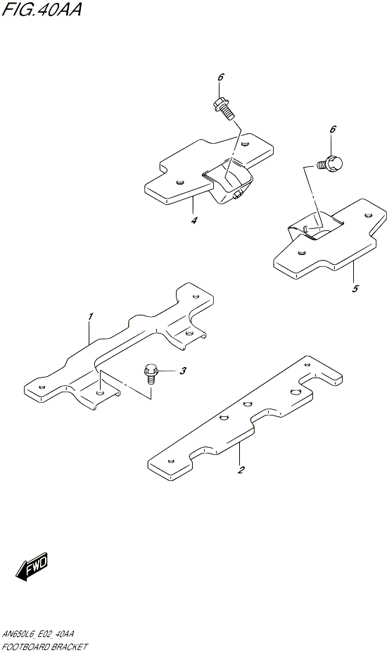 REPOSE PIEDS ARRIERE POUR SUZUKI BURGMAN 650 2016 POUR BURGMAN 650 AN650 L6 