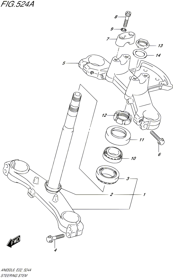COLONNE DE DIRECTION POUR SUZUKI BURGMAN 650 2016 POUR BURGMAN 650 AN650 L6 