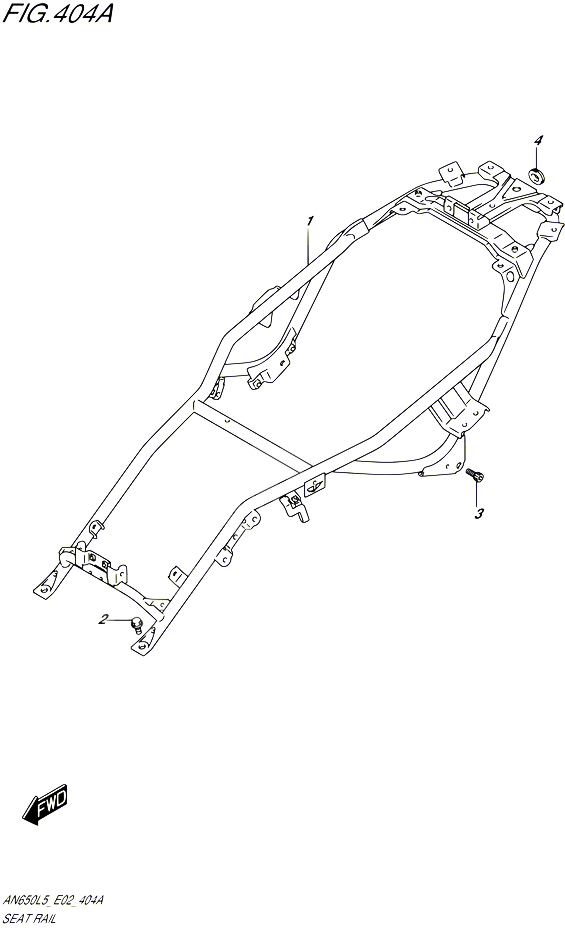 CADRE ARRIERE POUR SUZUKI BURGMAN 650 2015 POUR BURGMAN 650 AN650Z L5 