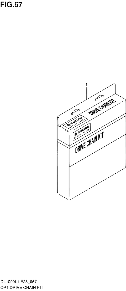KIT CHAINE POUR SUZUKI V STROMDL1000 L1 2011