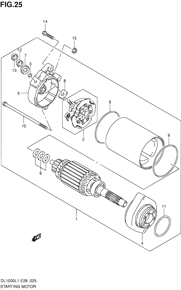 DEMARREUR POUR SUZUKI V STROMDL1000 L1 2011