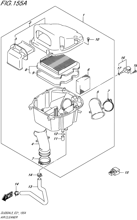 FILTRE A AIR POUR SUZUKI V STROMDL650AUE L5 2015