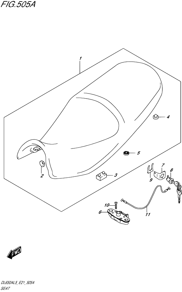 SELLE POUR SUZUKI V STROMDL650AUE L5 2015