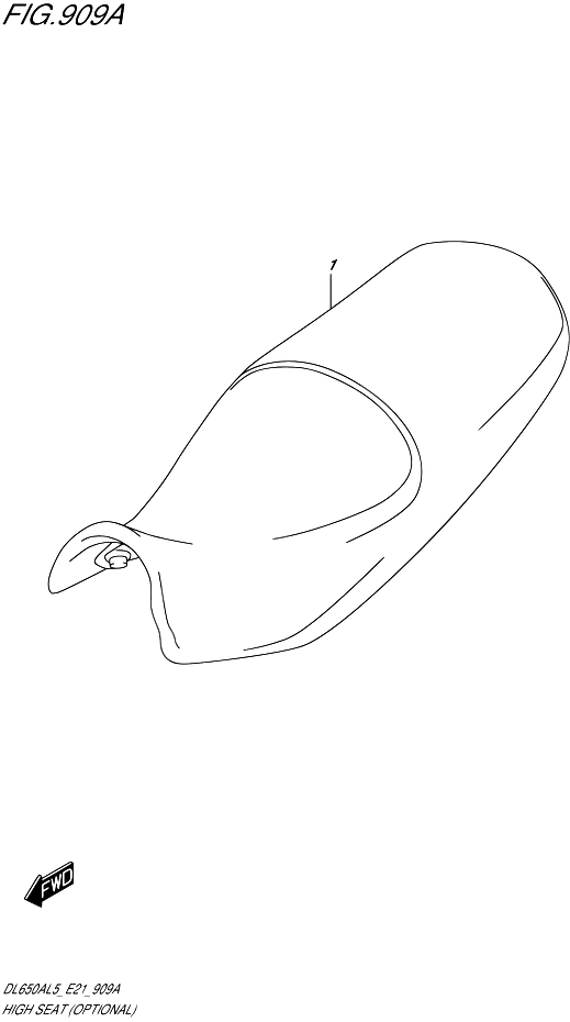 SELLE HAUTE POUR SUZUKI V STROMDL650AUE L5 2015