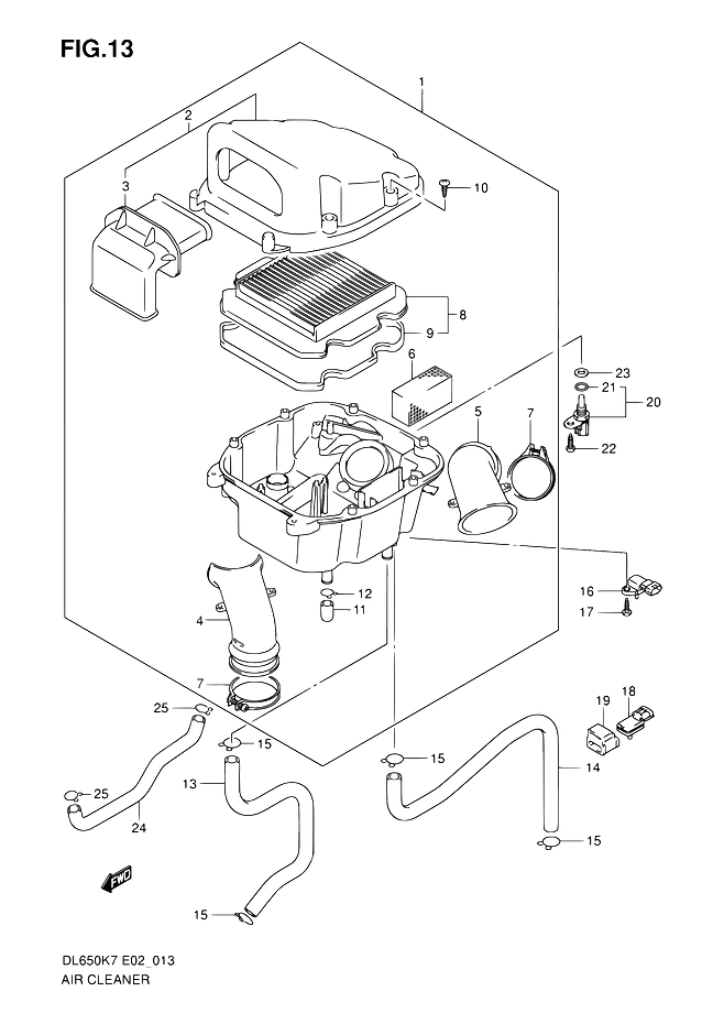 FILTRE A AIR POUR SUZUKI V STROMDL650 L0 2010