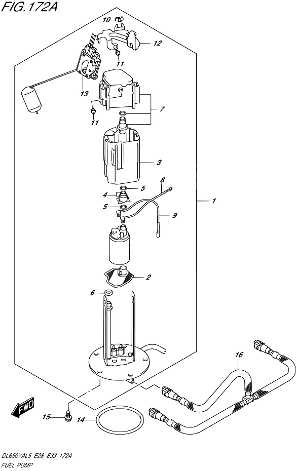 POMPE A ESSENCE POUR SUZUKI V STROMDL650XA L5 2015