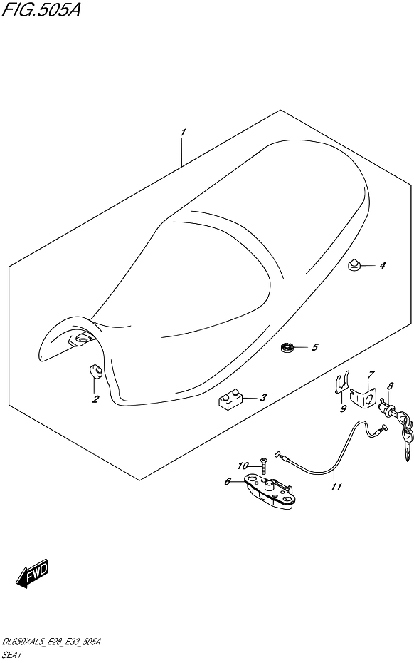 SELLE POUR SUZUKI V STROMDL650XA L5 2015