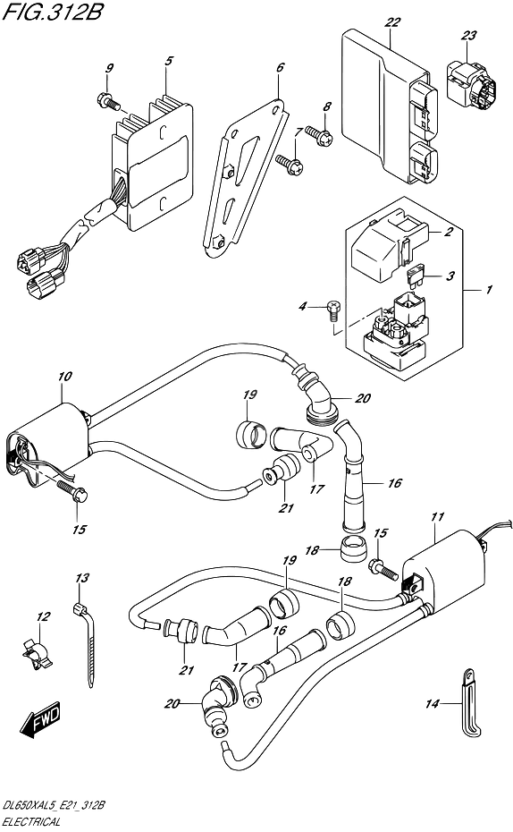 PARTIE ELECTRIQUE POUR SUZUKI V STROMDL650XAUE L5  2015