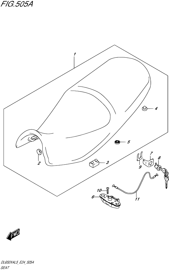 SELLE POUR SUZUKI V STROMDL650XAUE L5 2015