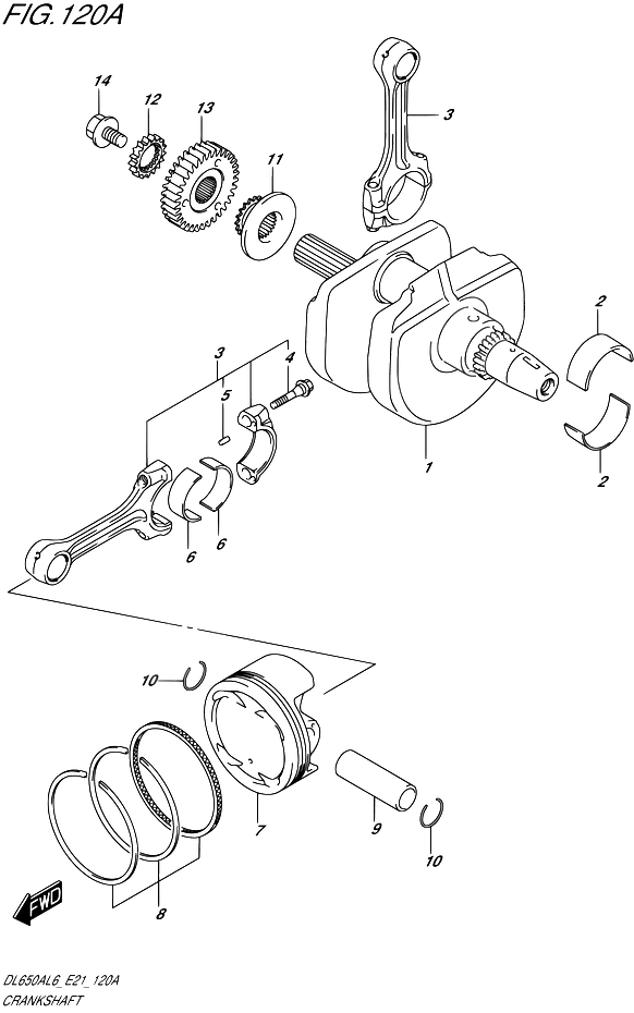 VILEBREQUIN POUR V STROM 650 XT ABS 35KWDL650XAUE L6 2016
