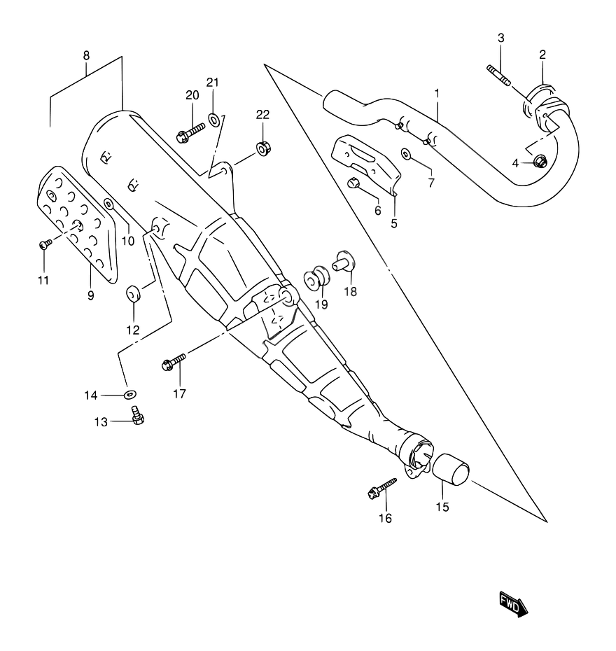 SILENCIEUX POUR SUZUKI DRDR200SE K3 2003