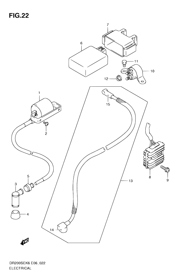 PARTIE ELECTRIQUE POUR SUZUKI DRDR200SE L0 2010