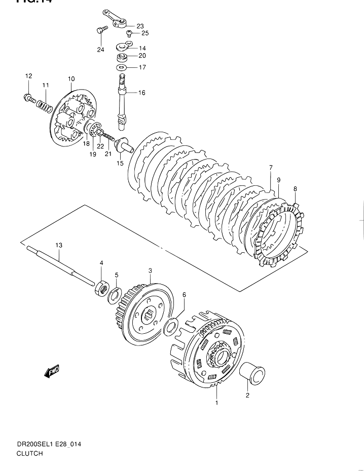 EMBRAYAGE POUR SUZUKI DRDR200SE L1  2011