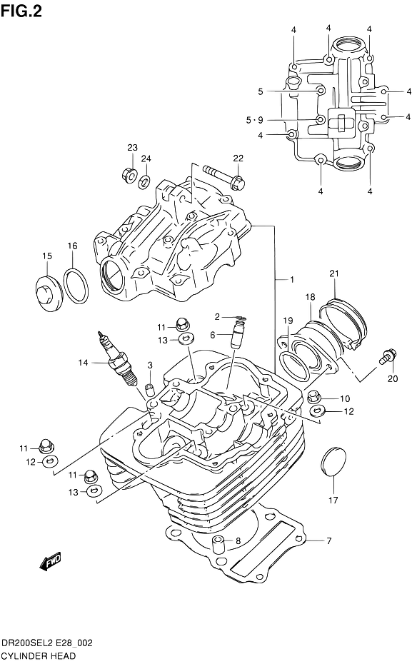 CULASSE POUR SUZUKI DRDR200SE L2 2012