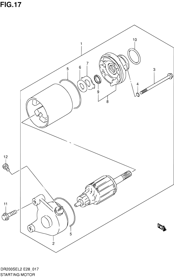 DEMARREUR POUR SUZUKI DRDR200SE L2  2012