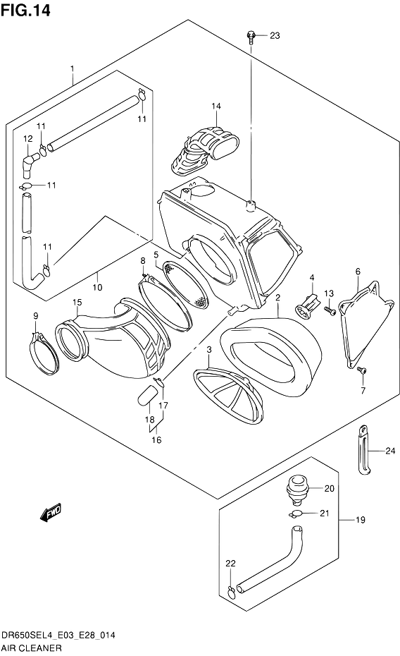 FILTRE A AIR POUR SUZUKI DRDR650SE L4 1992