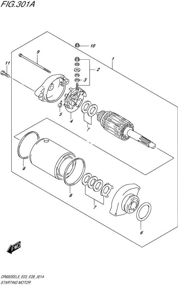 DEMARREUR POUR SUZUKI DRDR650SE L5 1992