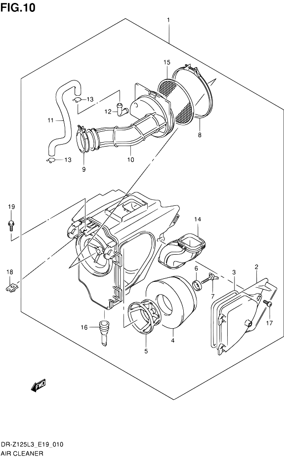 FILTRE A AIR POUR DR Z 125DR Z125L L3 2013