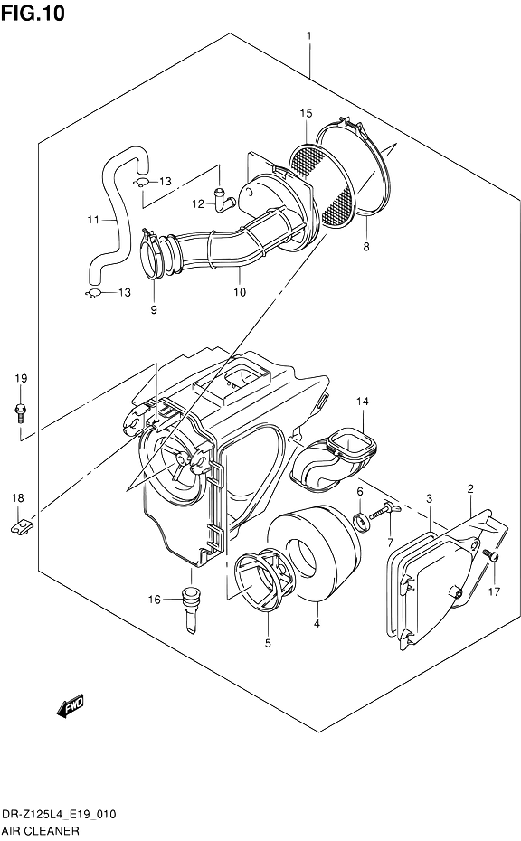 FILTRE A AIR POUR SUZUKI DR ZDR Z125L L4 1994