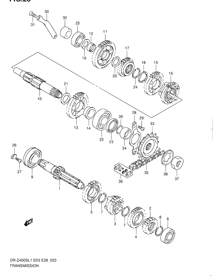TRANSMISSION POUR SUZUKI DR ZDR Z400S L1 2011