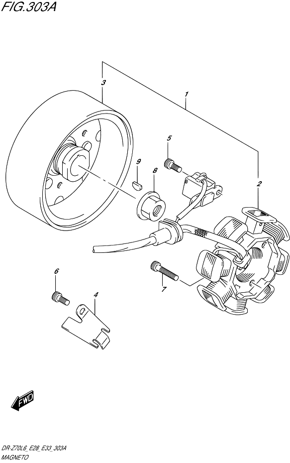 ALLUMAGE ROTOR STATOR POUR DR Z 70DR Z70 L6 2016