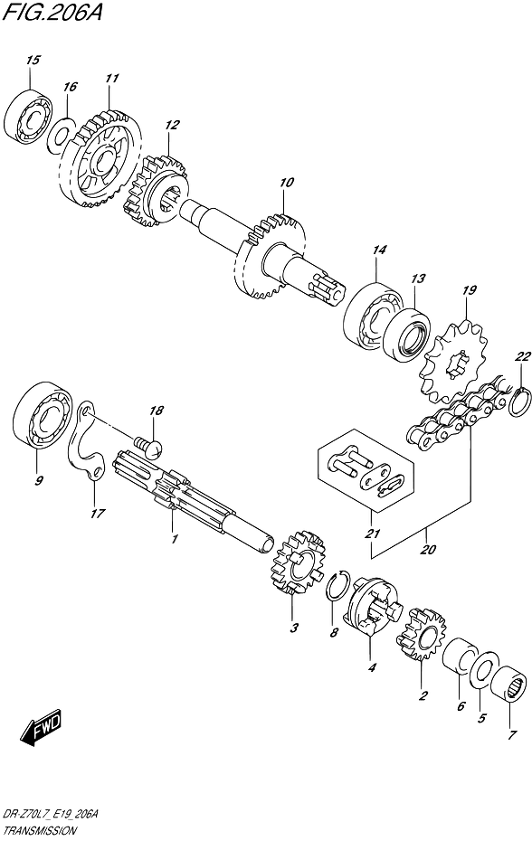 TRANSMISSION POUR DR Z 70DR Z70 L7 2017
