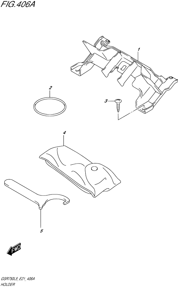 SUPPORT POUR SUZUKI GSRGSR750A L5 2015